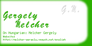 gergely melcher business card